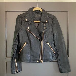 Blank NYC Black Faux Leather Jacket Motorcycle Sm